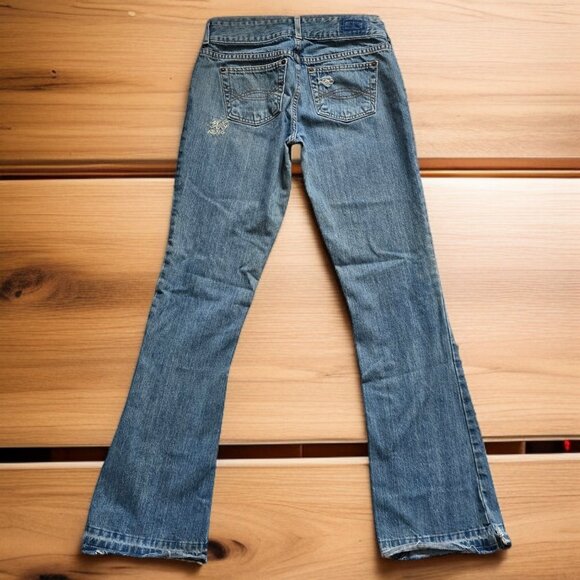 Vintage ABERCROMBIE & FITCH ( 2) AW896 Distressed Boot Leg Mid Rise Jea… - Picture 5 of 8